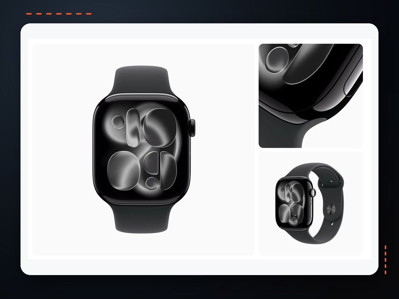 Concept composition of a possible Apple Watch Series 12 in a dark finish
