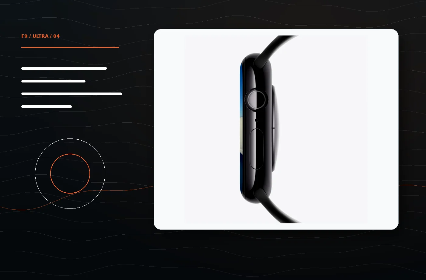Concept composition of an Apple Watch profile within a technical interface