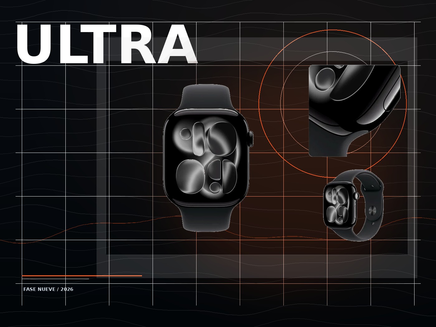 Concept composition of a possible Apple Watch Ultra 4 in a dark finish